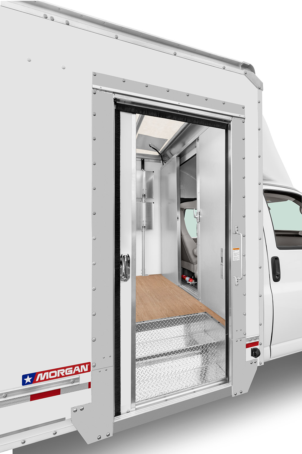 Parcel Van Walk-Through Cab to Back Open